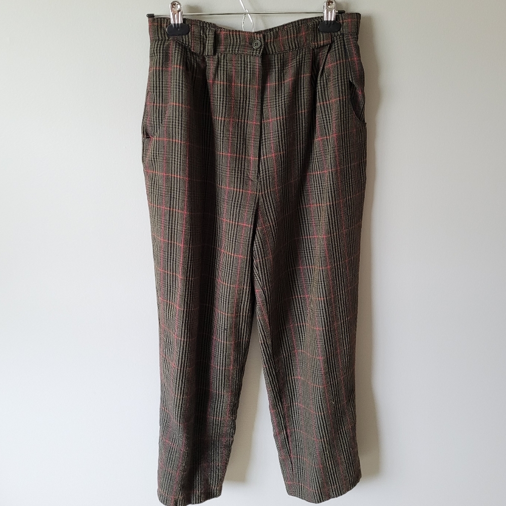 Blass sport vintage wool plaid trousers